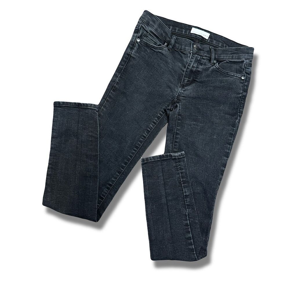LOFT Women's Skinny Black Jeans Size 00 Low Rise Dark Wash Denim